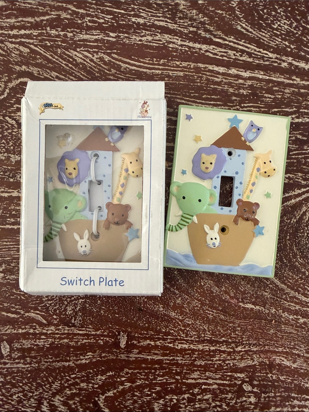 2 Nursery Animal Themed Light Switch Plate - Pastel Green